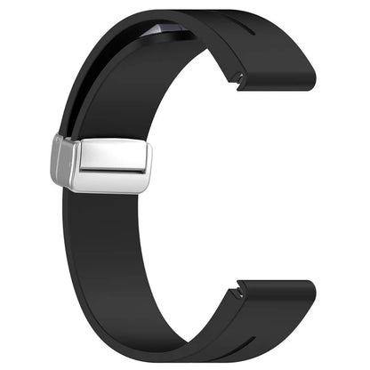 For Garmin Fenix 7S / 6S Pro / 5S Plus / Instinct 2S Silicone Watch Bands Silver Buckle 20mm Magnetic Strap