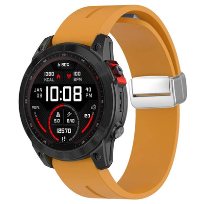 For Garmin Fenix 7S / 6S Pro / 5S Plus / Instinct 2S Silicone Watch Bands Silver Buckle 20mm Strap
