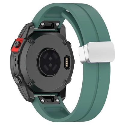 For Garmin Fenix 7S / 6S Pro / 5S Plus / Instinct 2S Silicone Watch Bands Silver Buckle 20mm Strap