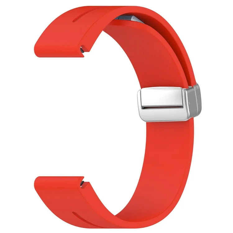 For Garmin Fenix 7S / 6S Pro / 5S Plus / Instinct 2S Silicone Watch Bands Silver Buckle 20mm Strap