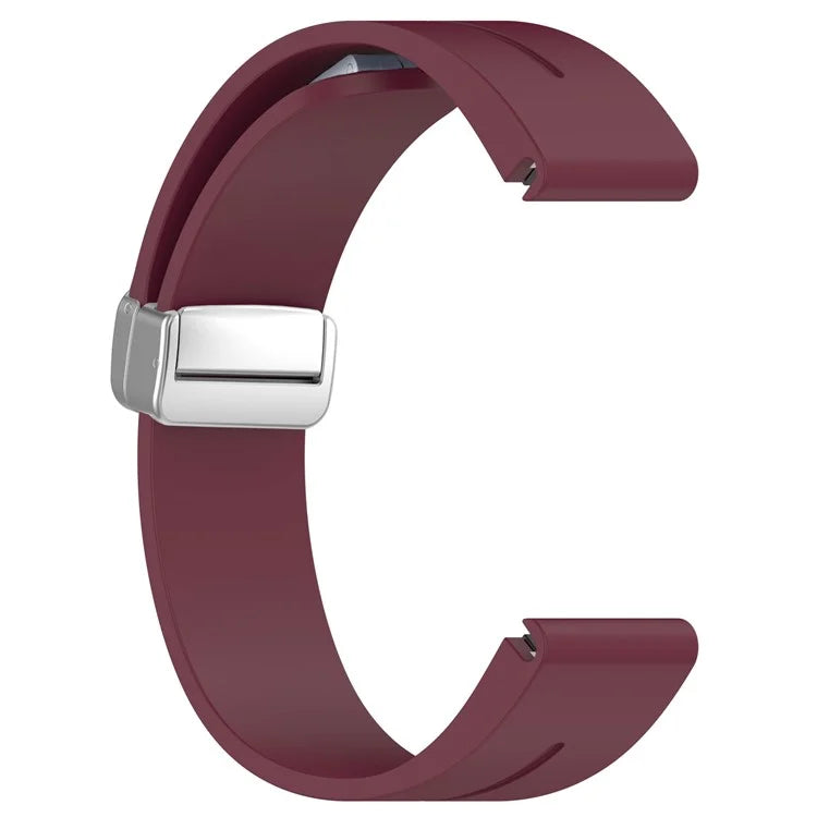 For Garmin Fenix 7S / 6S Pro / 5S Plus / Instinct 2S Silicone Watch Bands Silver Buckle 20mm Strap