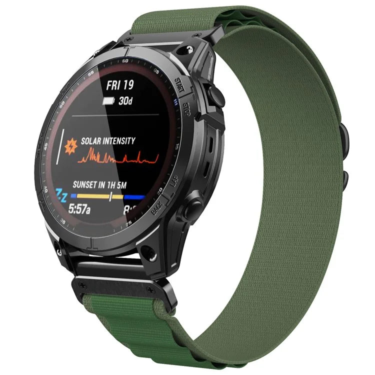 For Garmin Fenix 7 / Forerunner 965 / 955 / 945 / 935 Watch Strap Nylon Loop Quick Release 22mm Wristband