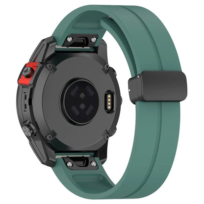 For Garmin Fenix 7 / Forerunner 965 / 955 / 945 / 935 Silicone Band Black Buckle 22mm Watch Strap
