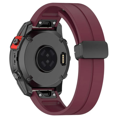 For Garmin Fenix 7 / Forerunner 965 / 955 / 945 / 935 Silicone Band Black Buckle 22mm Watch Strap