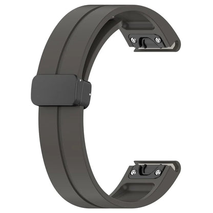 For Garmin Fenix 7 / Forerunner 965 / 955 / 945 / 935 Silicone Band Black Buckle 22mm Watch Strap
