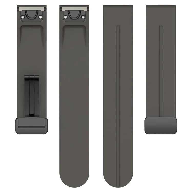 For Garmin Fenix 7 / Forerunner 965 / 955 / 945 / 935 Silicone Band Black Buckle 22mm Watch Strap