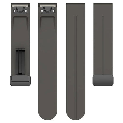 For Garmin Fenix 7 / Forerunner 965 / 955 / 945 / 935 Silicone Band Black Buckle 22mm Watch Strap