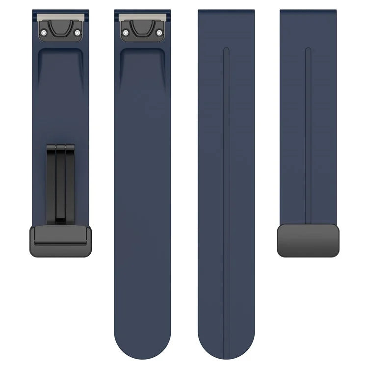 For Garmin Fenix 7 / Forerunner 965 / 955 / 945 / 935 Silicone Band Black Buckle 22mm Watch Strap