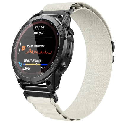 For Garmin Fenix 7X / 7X Solar / Tactix 7 Pro Nylon Watch Band Adjustable 26mm Quick Release Wrist Strap