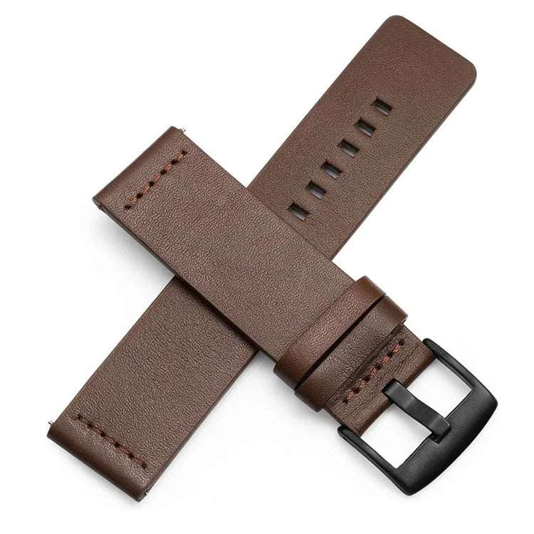 For Suunto 9 / 9 Baro / 7 Replacement Watch Band 24mm PU Leather Watch Strap