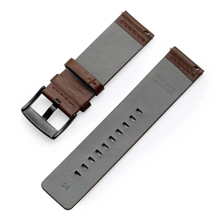 For Suunto 9 / 9 Baro / 7 Replacement Watch Band 24mm PU Leather Watch Strap