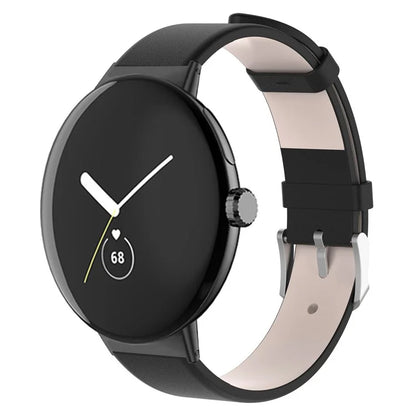 For Google Pixel Watch 2 / Pixel Watch PU Leather Watch Strap Quick Release Watch Band
