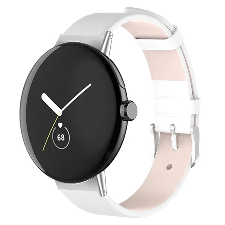 For Google Pixel Watch 2 / Pixel Watch PU Leather Watch Strap Quick Release Watch Band