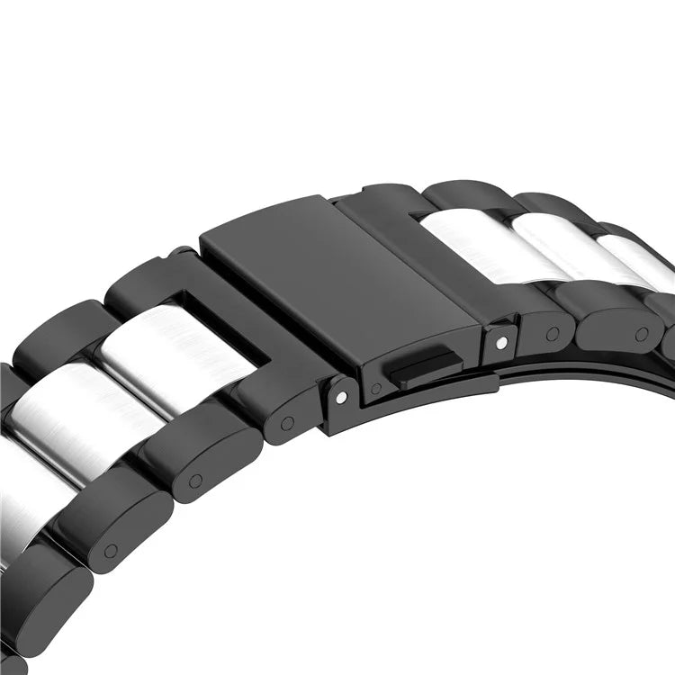 For Google Pixel Watch / Watch 2 Stainless Steel Watch Strap Integrate Replacement Watch Band / Silver / Black