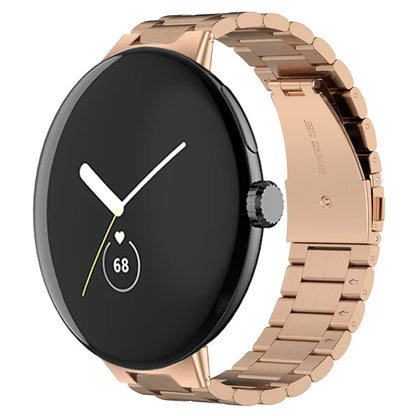 For Google Pixel Watch / Watch 2 Stainless Steel Watch Strap Integrate Replacement Watch Band
