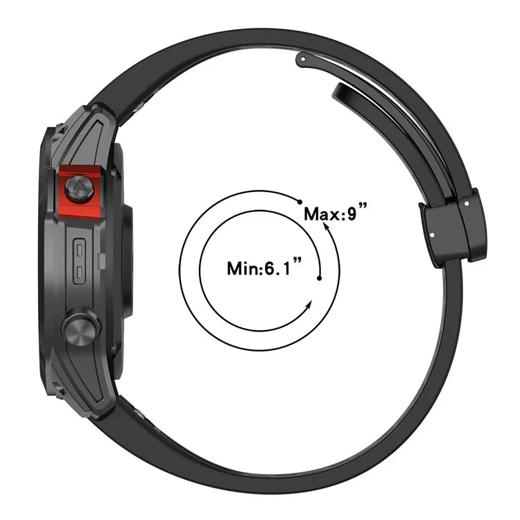 For Garmin Fenix 7S / Instinct 2S / Fenix 6S / Fenix 6S Pro Breathable Strap Folding Buckle 20mm Silicone Watch Band