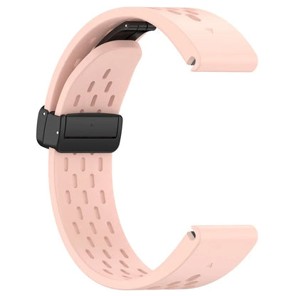 For Garmin Fenix 7S / Instinct 2S / Fenix 6S / Fenix 6S Pro Breathable Strap Folding Buckle 20mm Silicone Watch Band