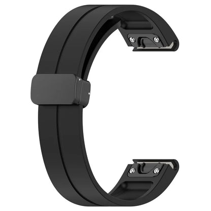 For Garmin Fenix 7S / 7S Pro / Instinct 2S / Fenix 6S Watch Strap 20mm Silicone Watchband with Black Buckle