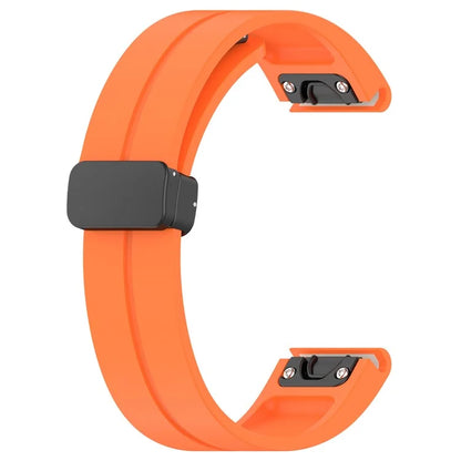 For Garmin Fenix 7S / 7S Pro / Instinct 2S / Fenix 6S Watch Strap 20mm Silicone Watchband with Black Buckle