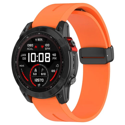For Garmin Fenix 7S / 7S Pro / Instinct 2S / Fenix 6S Watch Strap 20mm Silicone Watchband with Black Buckle