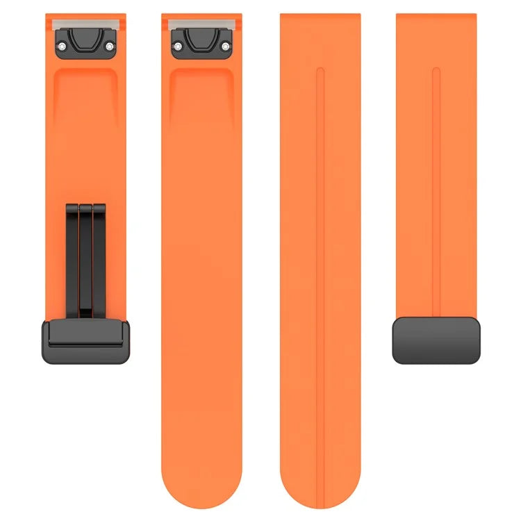 For Garmin Fenix 7S / 7S Pro / Instinct 2S / Fenix 6S Watch Strap 20mm Silicone Watchband with Black Buckle
