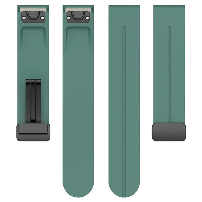 For Garmin Fenix 7S / 7S Pro / Instinct 2S / Fenix 6S Watch Strap 20mm Silicone Watchband with Black Buckle