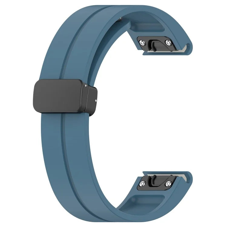 For Garmin Fenix 7S / 7S Pro / Instinct 2S / Fenix 6S Watch Strap 20mm Silicone Watchband with Black Buckle