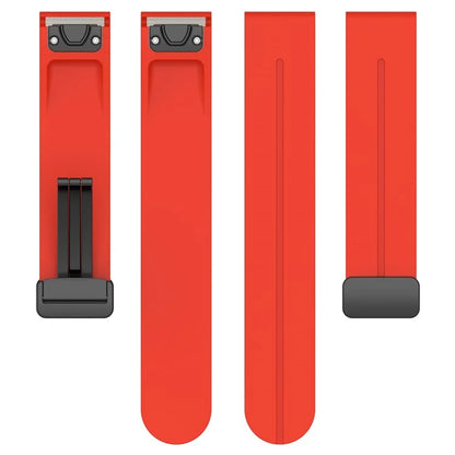 For Garmin Fenix 7S / 7S Pro / Instinct 2S / Fenix 6S Watch Strap 20mm Silicone Watchband with Black Buckle