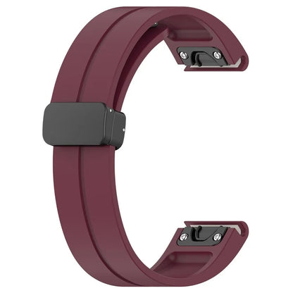 For Garmin Fenix 7S / 7S Pro / Instinct 2S / Fenix 6S Watch Strap 20mm Silicone Watchband with Black Buckle