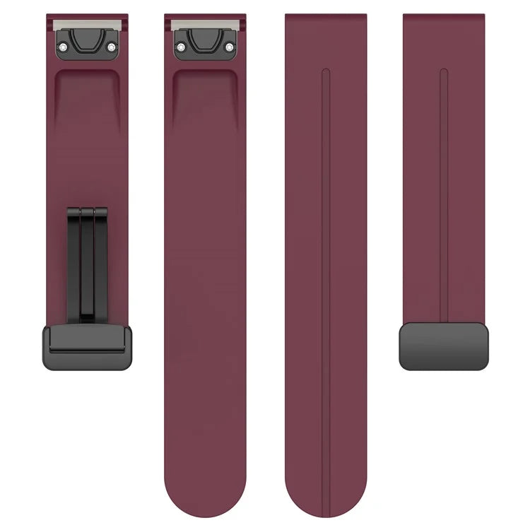For Garmin Fenix 7S / 7S Pro / Instinct 2S / Fenix 6S Watch Strap 20mm Silicone Watchband with Black Buckle