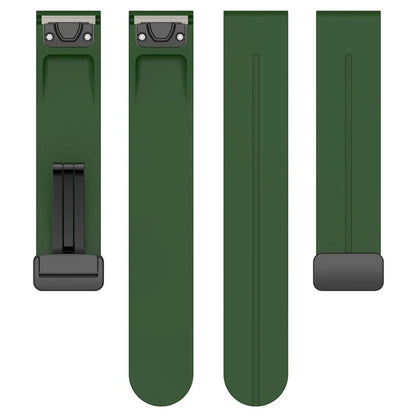 For Garmin Fenix 7S / 7S Pro / Instinct 2S / Fenix 6S Watch Strap 20mm Silicone Watchband with Black Buckle
