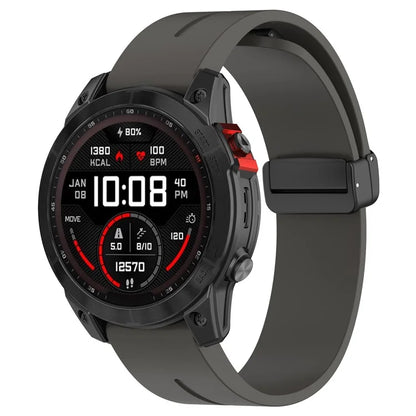For Garmin Fenix 7S / 7S Pro / Instinct 2S / Fenix 6S Watch Strap 20mm Silicone Watchband with Black Buckle