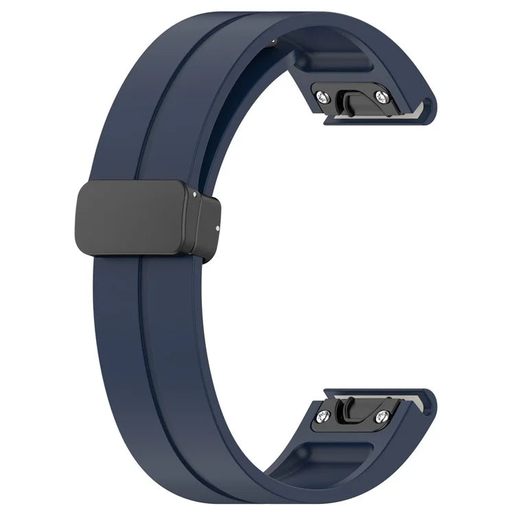 For Garmin Fenix 7S / 7S Pro / Instinct 2S / Fenix 6S Watch Strap 20mm Silicone Watchband with Black Buckle