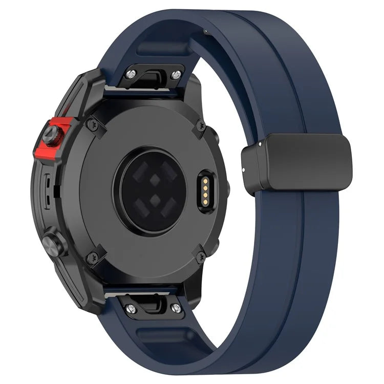 For Garmin Fenix 7S / 7S Pro / Instinct 2S / Fenix 6S Watch Strap 20mm Silicone Watchband with Black Buckle