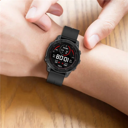 For Garmin Fenix 7S / 7S Pro / Instinct 2S / Fenix 6S Watch Strap 20mm Silicone Watchband with Black Buckle