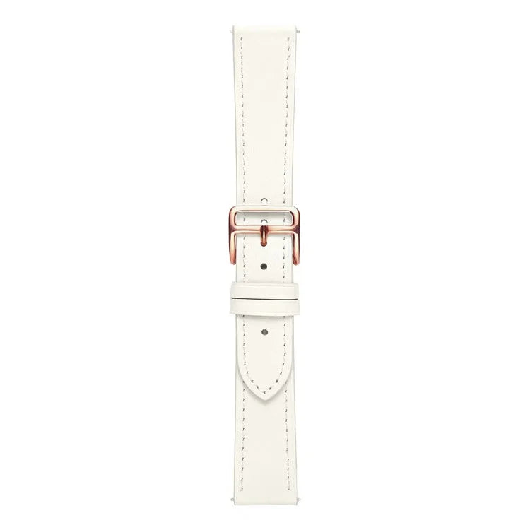 For Garmin vivoactive 5 / Venu 2 Plus / Venu Sq PU Leather Watch Strap Gold Buckle 20mm Watch Band