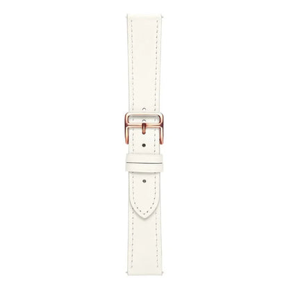 For Garmin vivoactive 5 / Venu 2 Plus / Venu Sq PU Leather Watch Strap Gold Buckle 20mm Watch Band