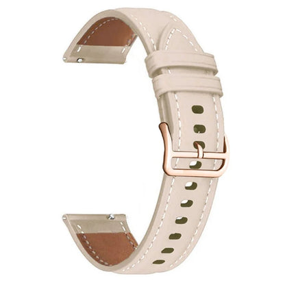For Garmin vivoactive 5 / Venu 2 Plus / Venu Sq PU Leather Watch Strap Gold Buckle 20mm Watch Band