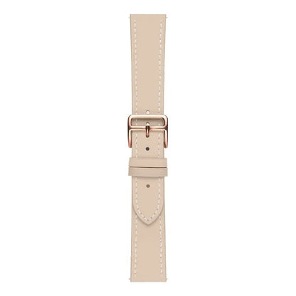 For Garmin vivoactive 5 / Venu 2 Plus / Venu Sq PU Leather Watch Strap Gold Buckle 20mm Watch Band