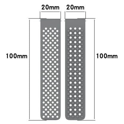 For Garmin vivoactive 5 / GarminActive 5 / Venu Sq 2 Silicone Watch Strap 20mm Breathable Watch Band