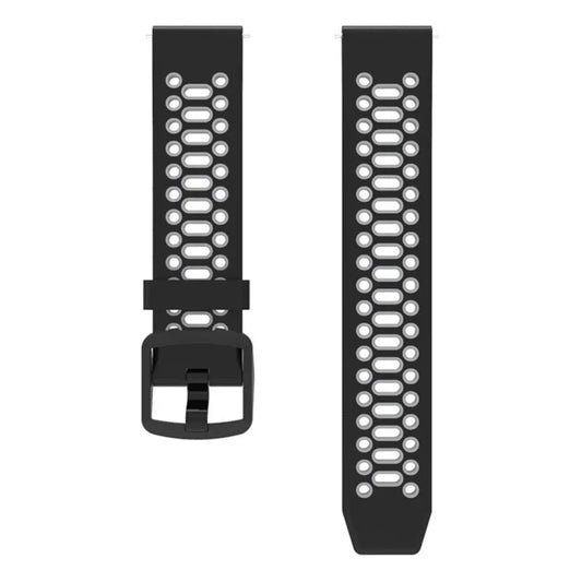 For COROS Apex Pro / Samsung Gear S3 Frontier / Gear S3 Classic Breathable Silicone Strap 22mm Dual Color Watch Band