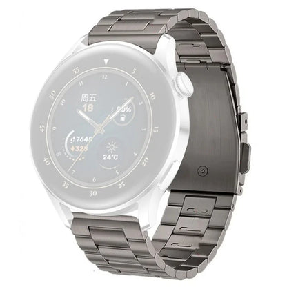 For Huawei Watch GT4 46mm / GT3 46mm / GT2 46mm Watch Strap 3 Beads Titanium Steel 22mm Wrist Band