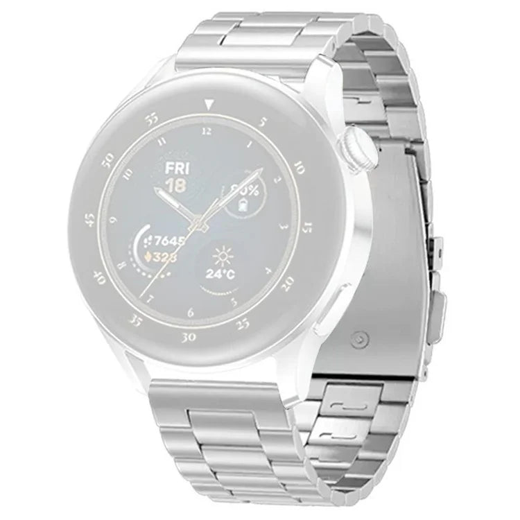 For Huawei Watch GT4 46mm / GT3 46mm / GT2 46mm Watch Strap 3 Beads Titanium Steel 22mm Wrist Band