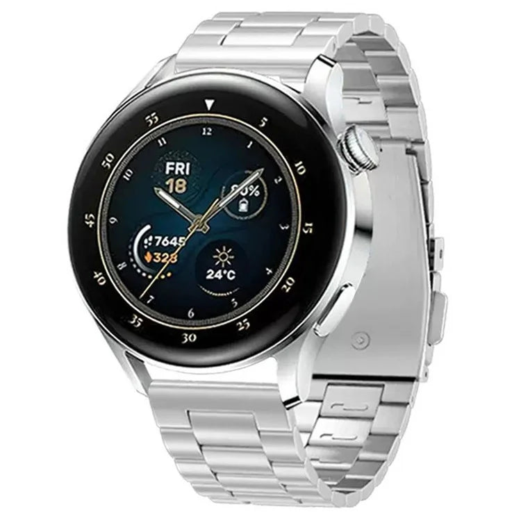 For Huawei Watch GT4 46mm / GT3 46mm / GT2 46mm Watch Strap 3 Beads Titanium Steel 22mm Wrist Band