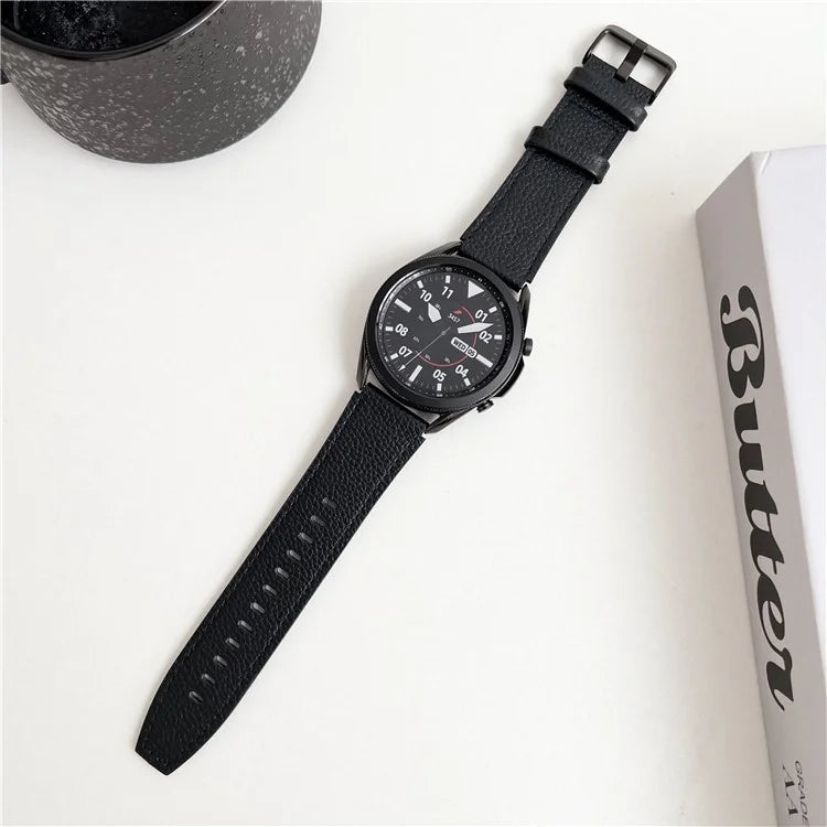 For Huawei Watch GT 4 / GT 3 / GT 2 46mm Watch Band 22mm Genuine Cow Leather Stitching Lines Strap