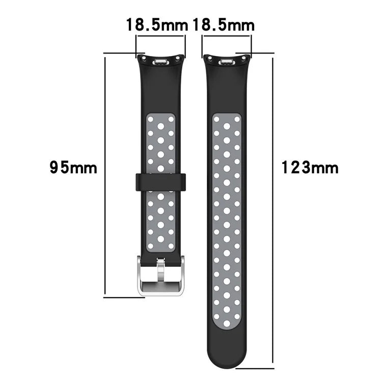For Xiaomi Smart Band 8 Silicone Watch Band Dual Color Adjustable Wrist Strap