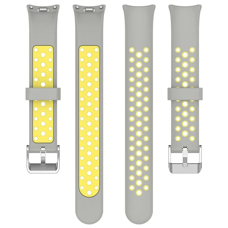 For Xiaomi Smart Band 8 Silicone Watch Band Dual Color Adjustable Wrist Strap