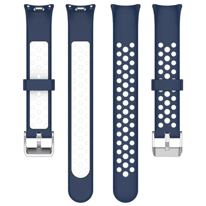 For Xiaomi Smart Band 8 Silicone Watch Band Dual Color Adjustable Wrist Strap