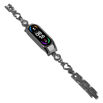 For Xiaomi Smart Band 8 Watch Bracelet Rhinestones Decor Metal Strap Replacement