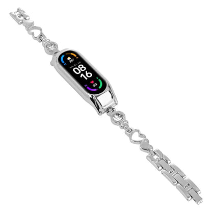 For Xiaomi Smart Band 8 Watch Bracelet Rhinestones Decor Metal Strap Replacement